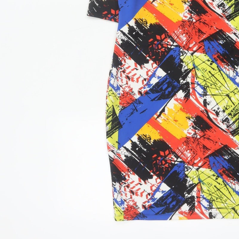 Marks and Spencer Women Multicoloured UK 10 Bodycon Geometric Dress