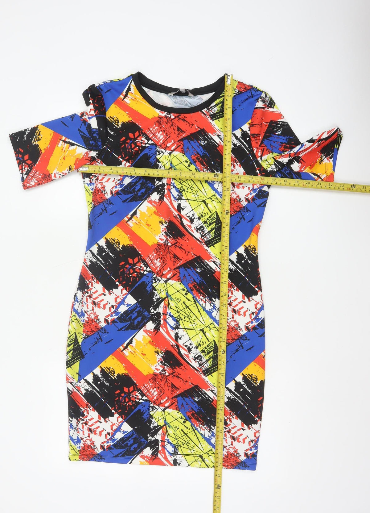 Marks and Spencer Women Multicoloured UK 10 Bodycon Geometric Dress