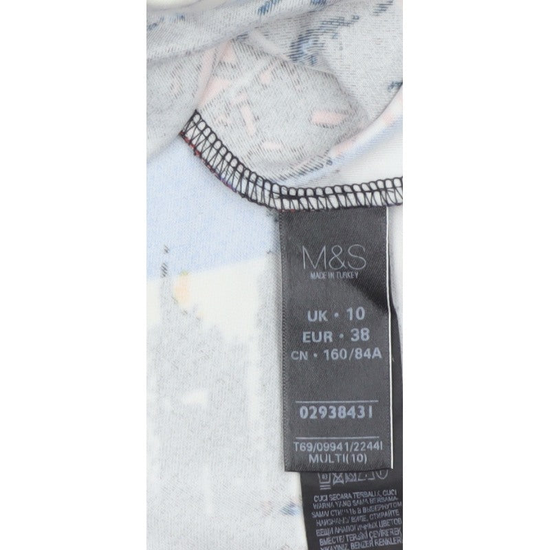Marks and Spencer Women Multicoloured UK 10 Bodycon Geometric Dress