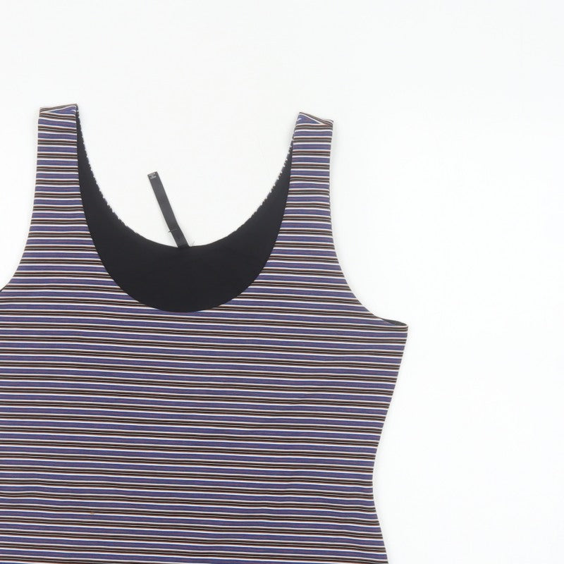 Karen Millen Women Multicoloured UK 14 Striped Stretch Camisole Top