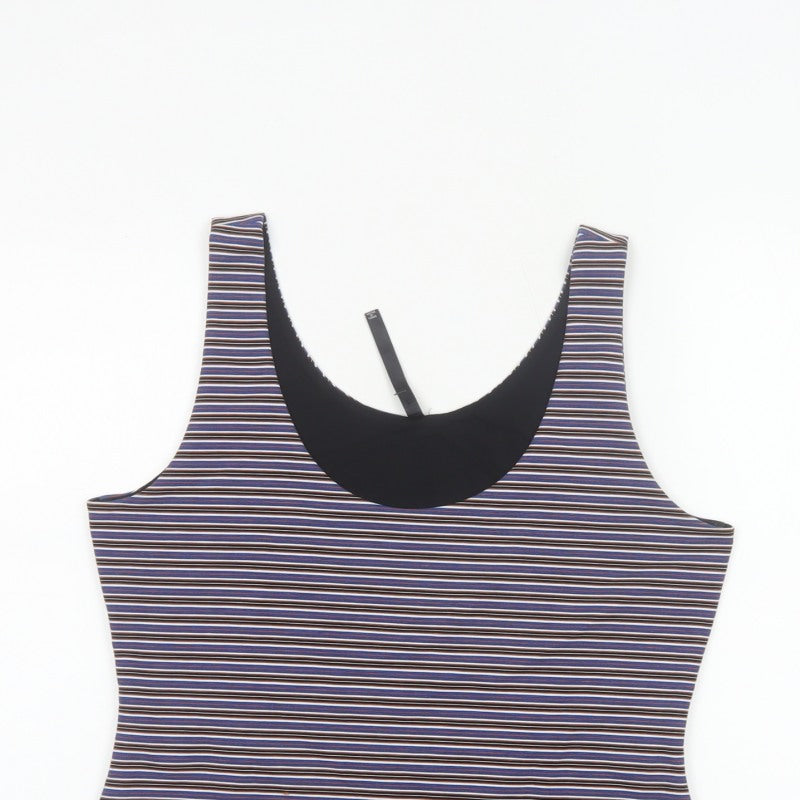 Karen Millen Women Multicoloured UK 14 Striped Stretch Camisole Top