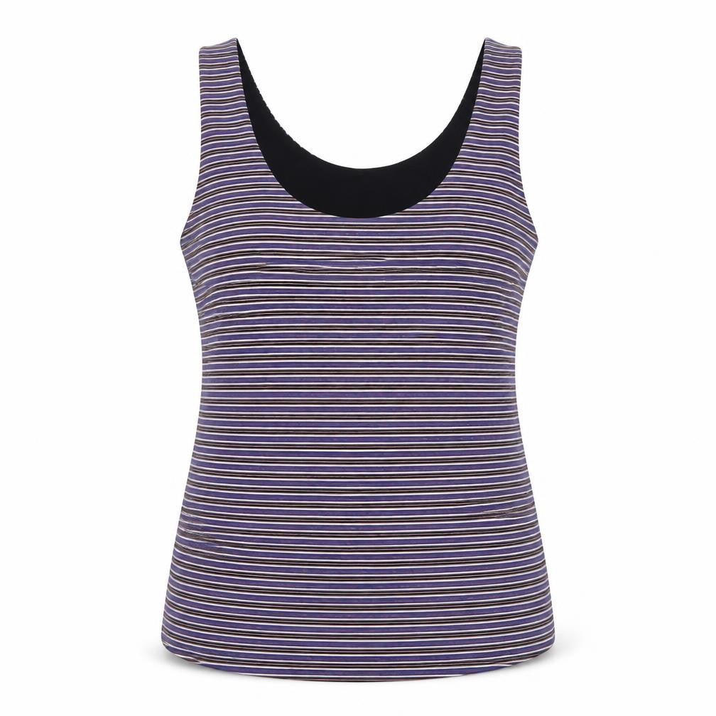 Karen Millen Women Multicoloured UK 14 Striped Stretch Camisole Top