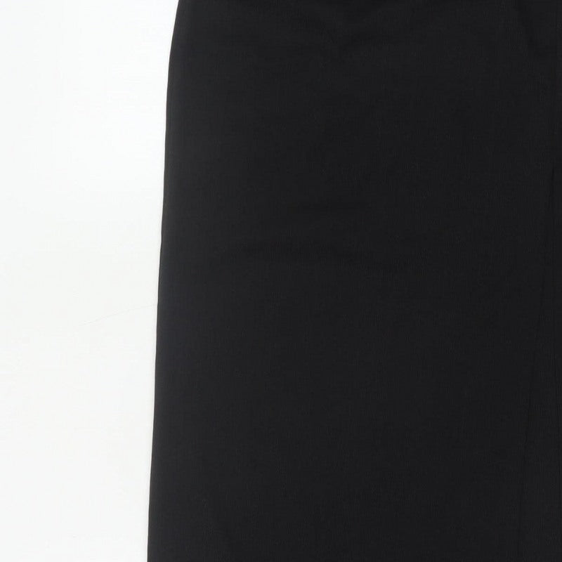 PrettyLittleThing Women Black UK 14 Long Stretch Pencil Skirt