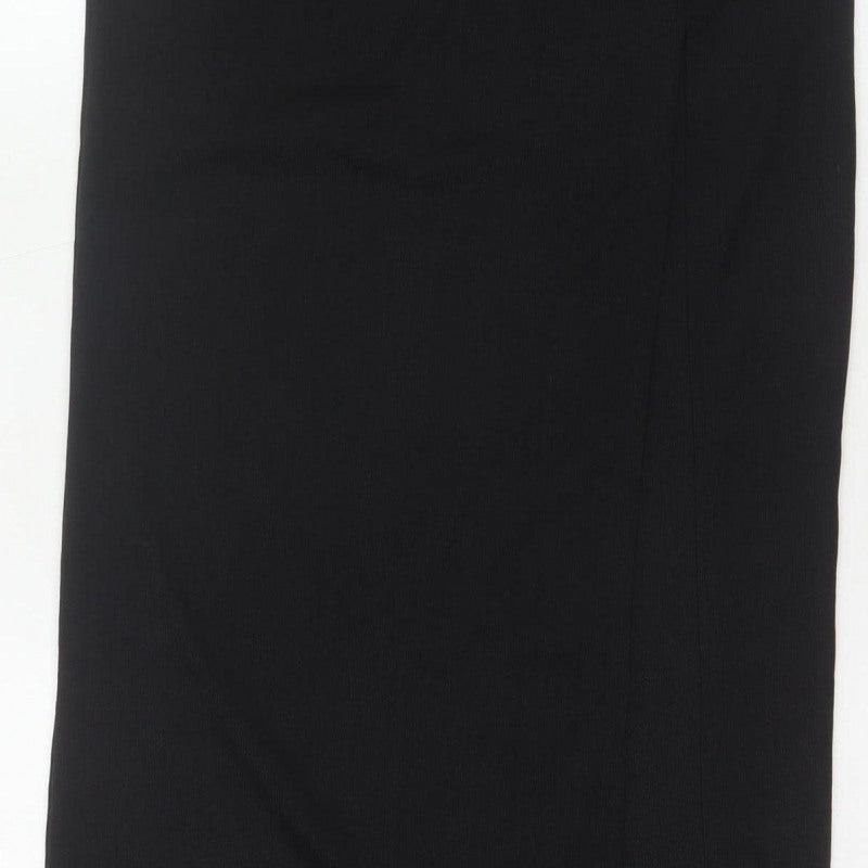 PrettyLittleThing Women Black UK 14 Long Stretch Pencil Skirt