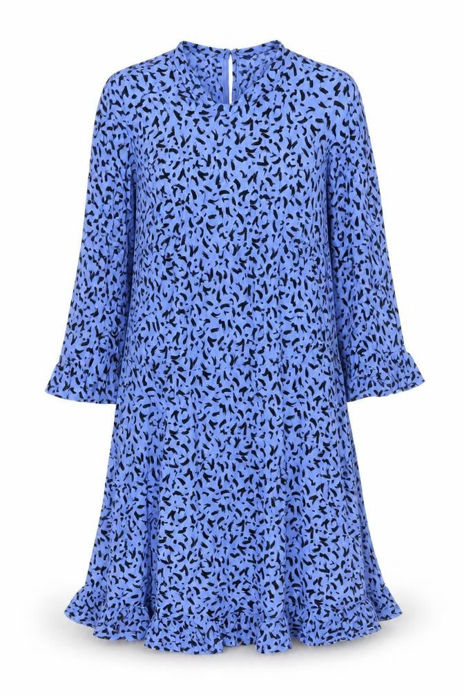 Marks and Spencer Women Blue Size 14 Midi Fit & Flare Bell Sleeve Dress
