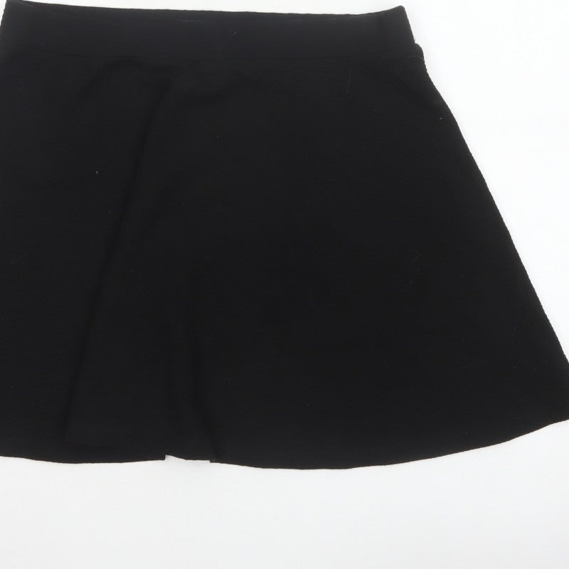 Superdry Women Black UK 14 A-Line Short Lined Skirt