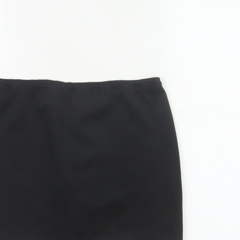 Weekday Women Black S Stretch Jersey Mini Pencil Skirt