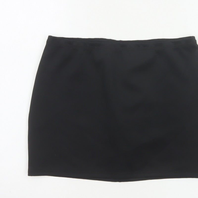 Weekday Women Black S Stretch Jersey Mini Pencil Skirt