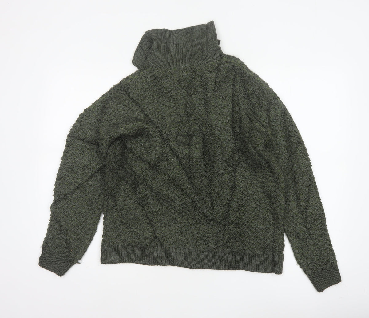 Marks & Spencer Women Green S Chunky Knit Cowl Neck Jumper