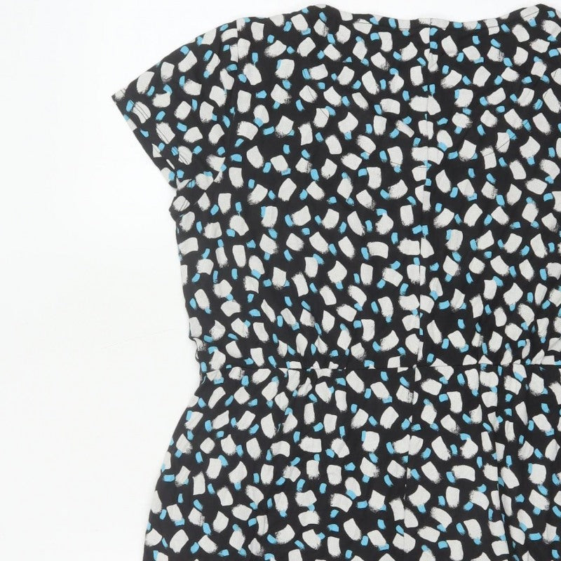 White Stuff Women Multicoloured UK 14 Geometric Fit & Flare Dress