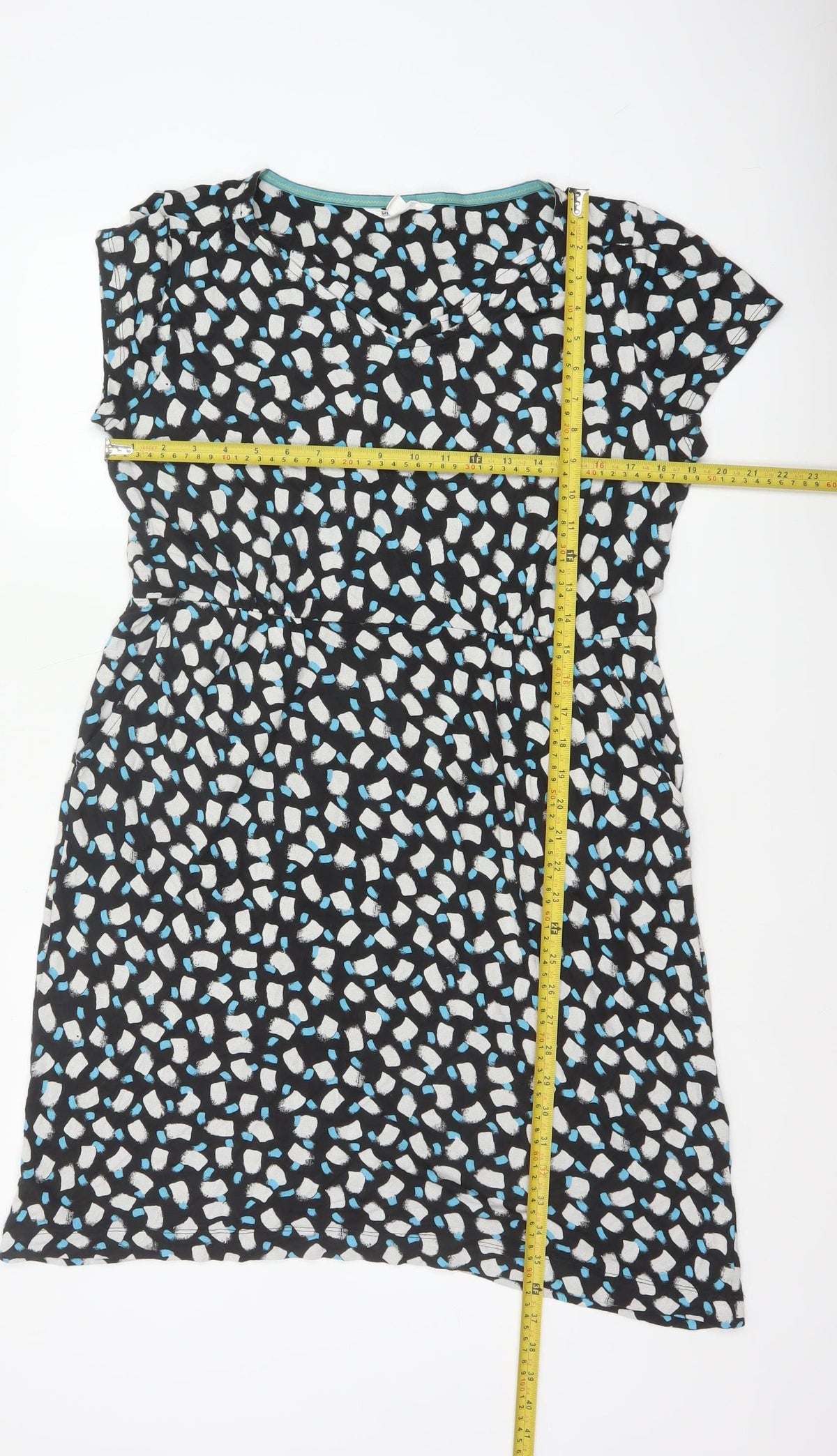White Stuff Women Multicoloured UK 14 Geometric Fit & Flare Dress