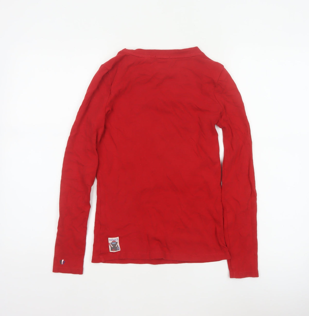 FatFace Boys Red 12-13 Years Slim Long Sleeve Ski Graphic T-Shirt