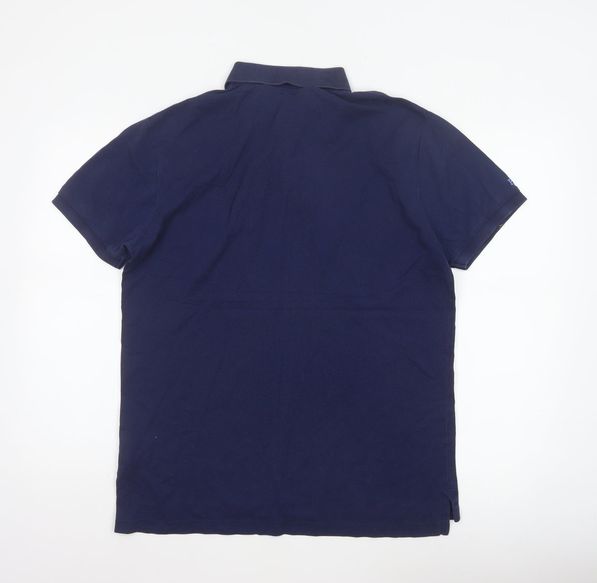 Polo Ralph Lauren Men’s Blue L Slim Fit Cotton Logo Piqué Polo Shirt