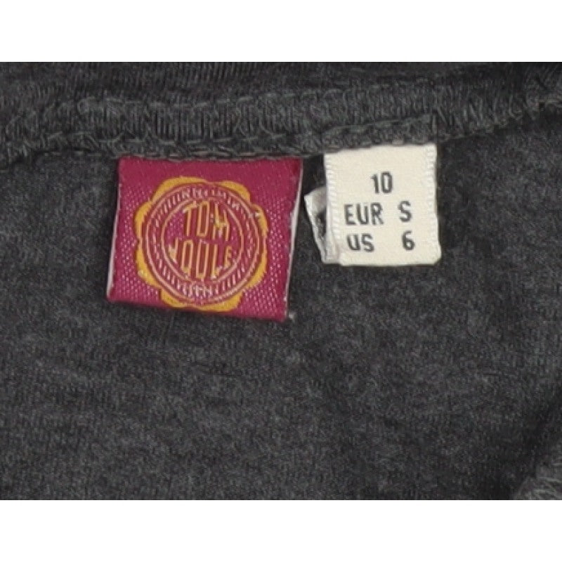 Joules Women Grey Marl UK 10 Fit & Flare Cowl Neck Long Sleeve Dress