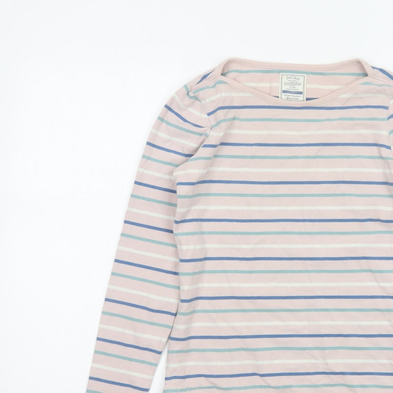Fat Face Women’s Multicoloured Stripe UK 8 Classic Long Sleeve T-Shirt