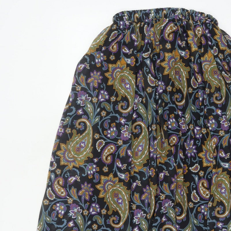 Monsulla Women Multicoloured UK 10 Paisley Flare Knee Length Skirt