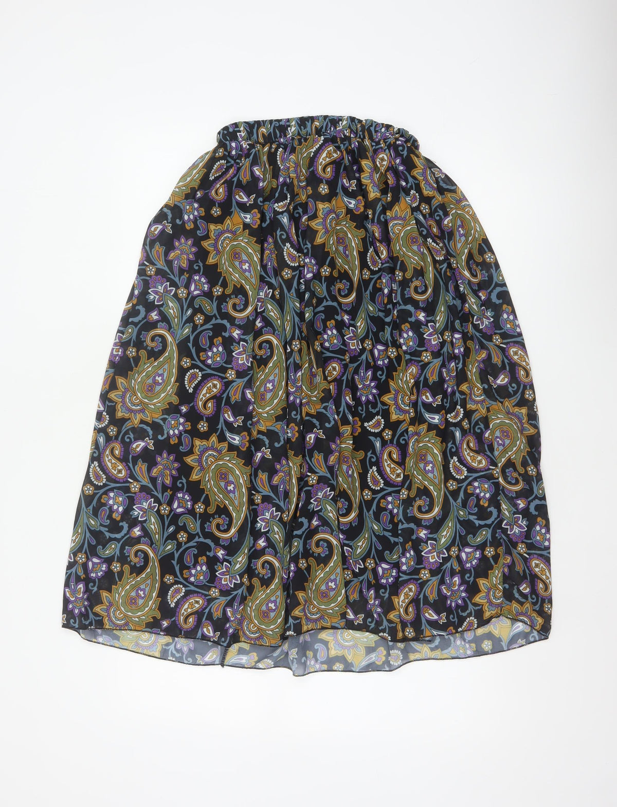 Monsulla Women Multicoloured UK 10 Paisley Flare Knee Length Skirt