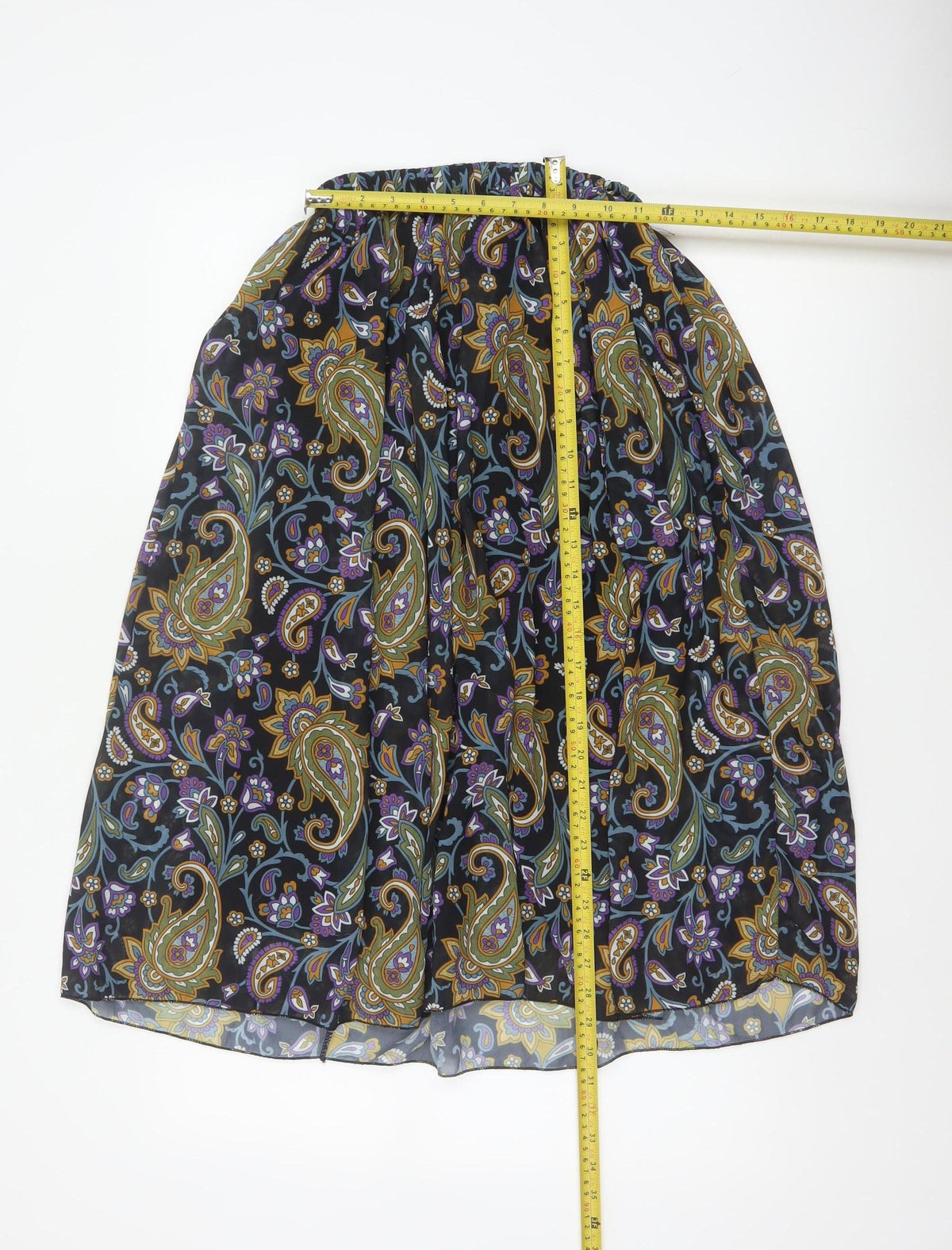 Monsulla Women Multicoloured UK 10 Paisley Flare Knee Length Skirt