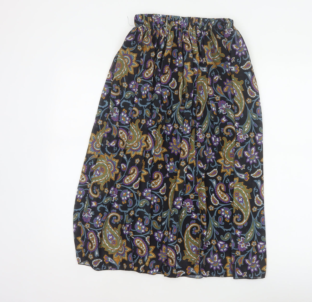 Monsulla Women Multicoloured UK 10 Paisley Flare Knee Length Skirt