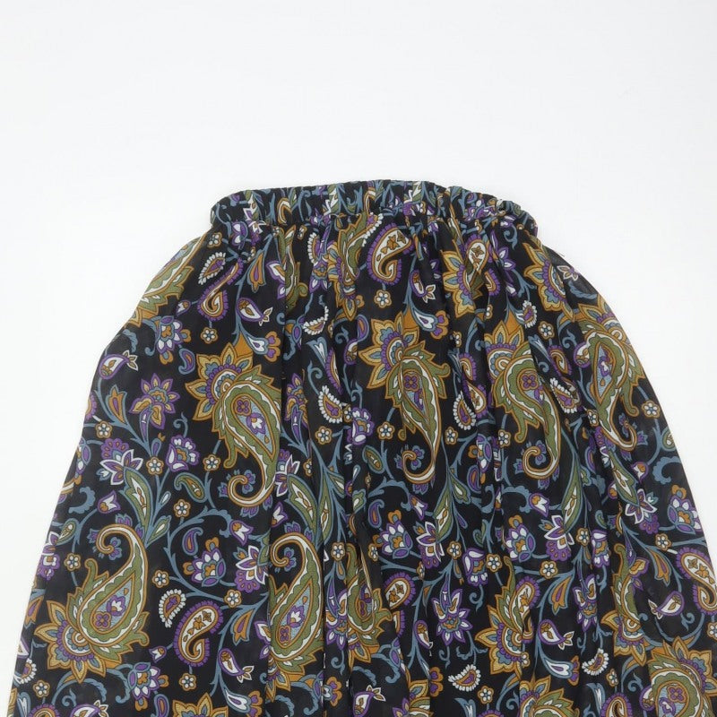 Monsulla Women Multicoloured UK 10 Paisley Flare Knee Length Skirt