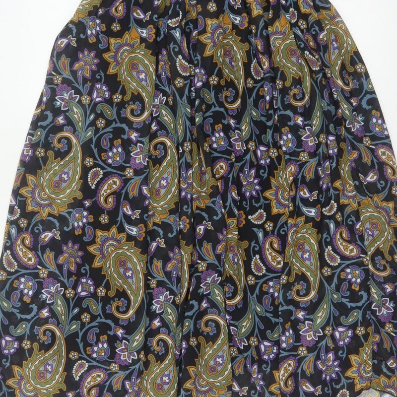 Monsulla Women Multicoloured UK 10 Paisley Flare Knee Length Skirt