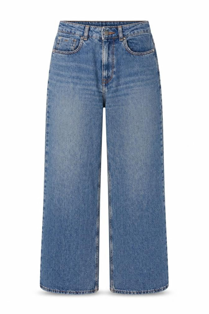 Roxy Women’s Blue Wide-Leg High Rise 24 Cotton Denim Jeans