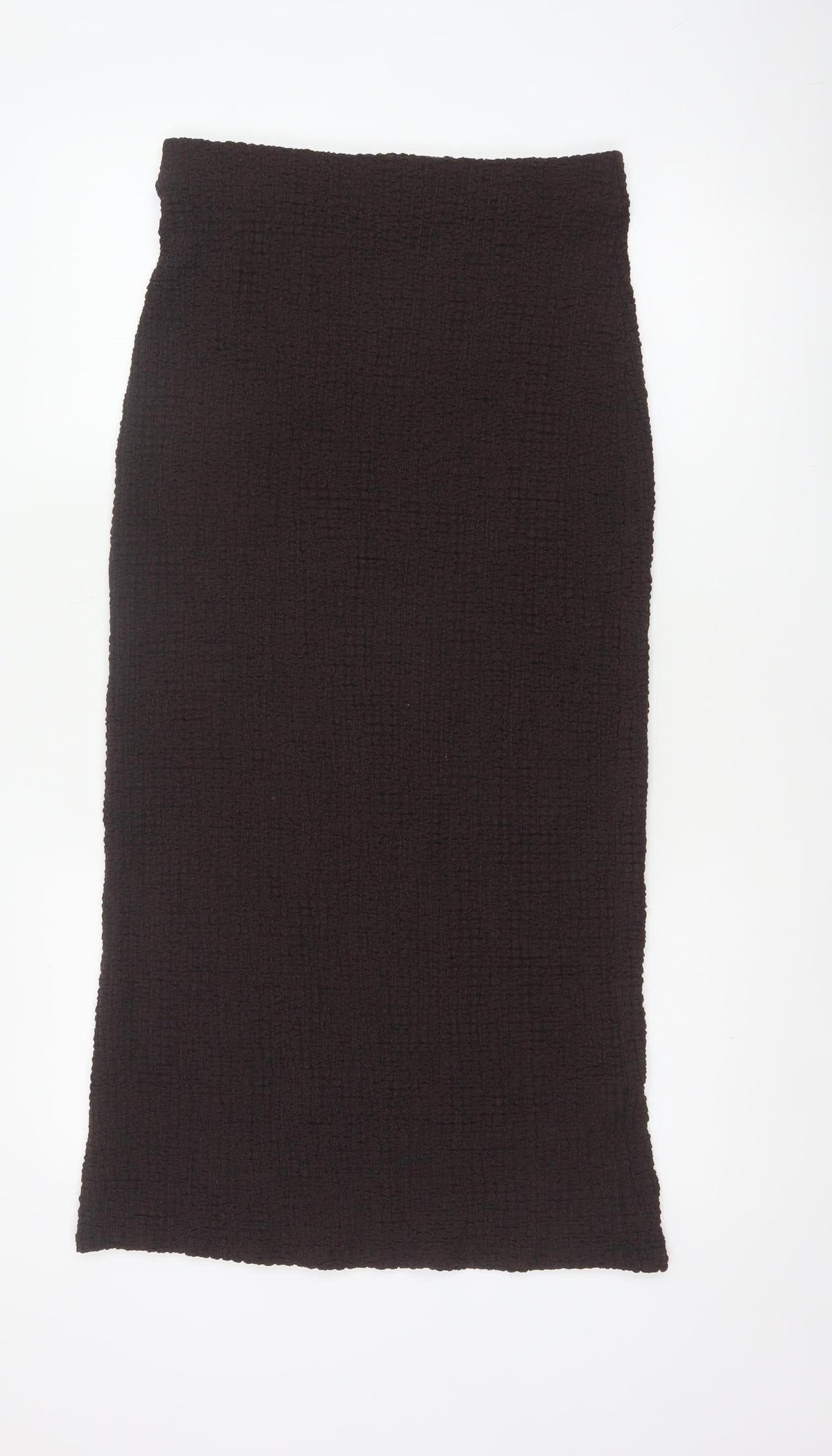 Marks and Spencer Women Brown UK 14 Stretch Knit Midi Pencil Skirt