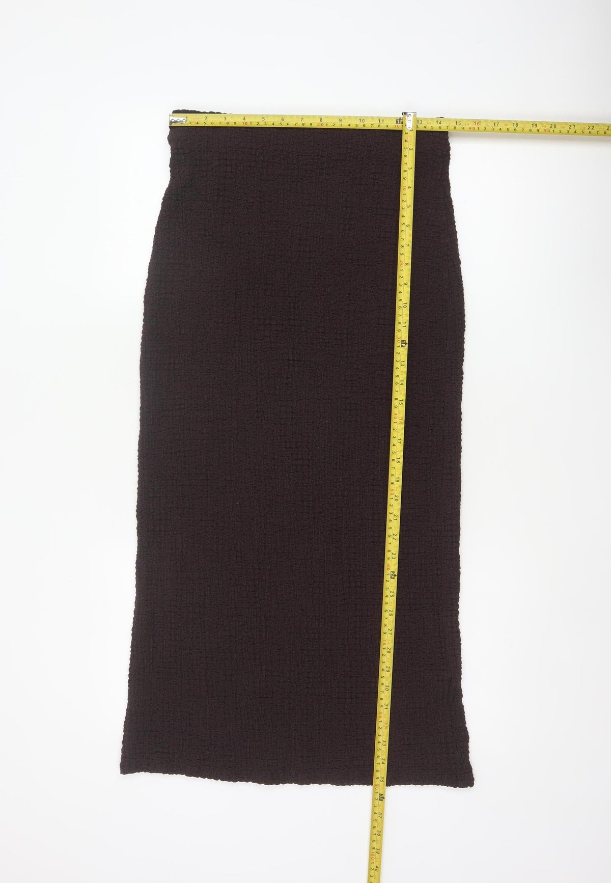 Marks and Spencer Women Brown UK 14 Stretch Knit Midi Pencil Skirt