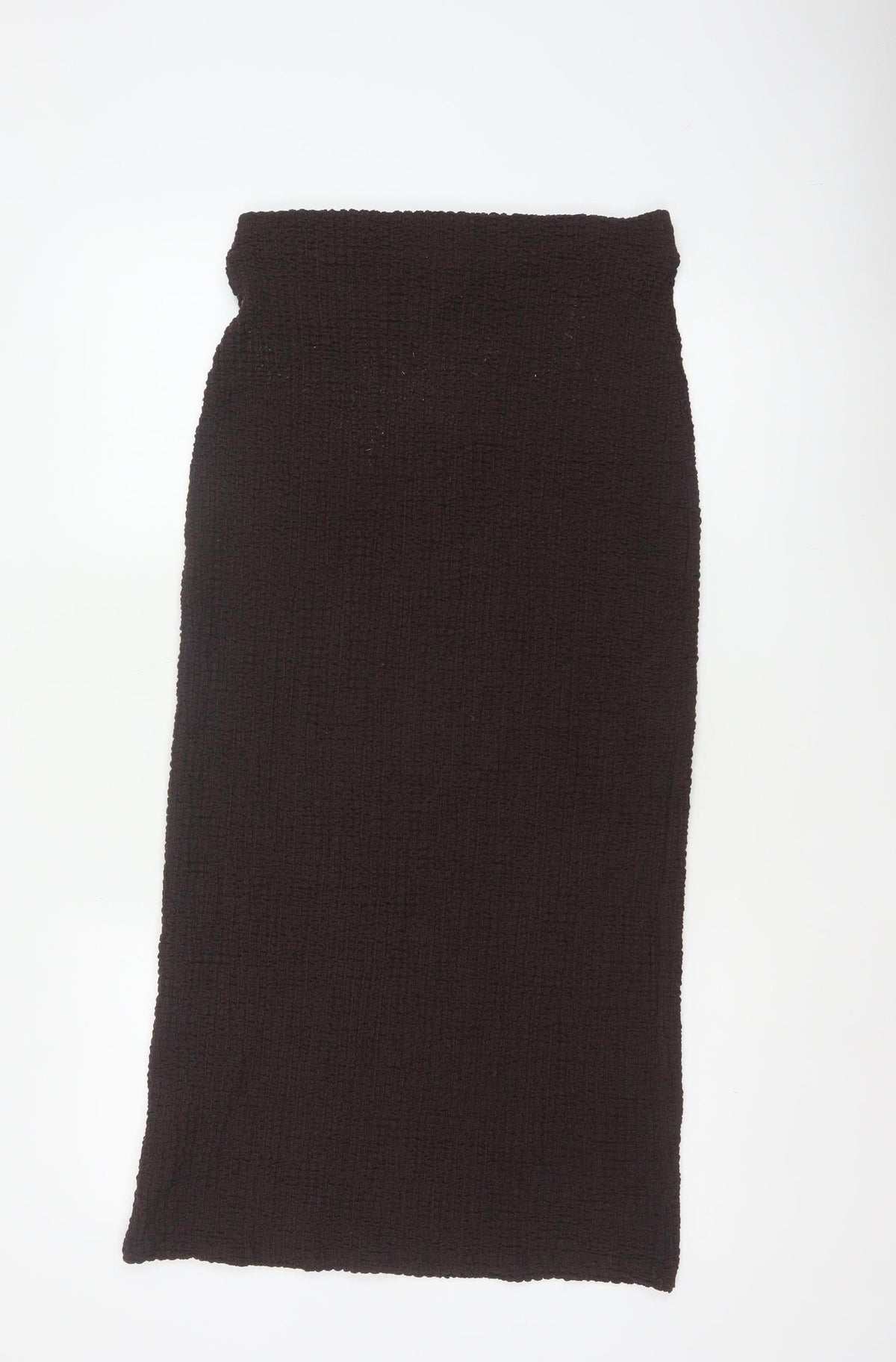 Marks and Spencer Women Brown UK 14 Stretch Knit Midi Pencil Skirt