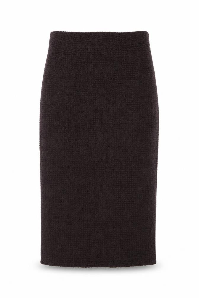 Marks and Spencer Women Brown UK 14 Stretch Knit Midi Pencil Skirt