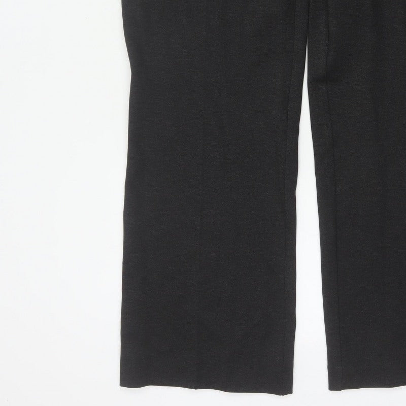 Anne Klein Women Black 2XL Bootcut Stretch Dress Trousers