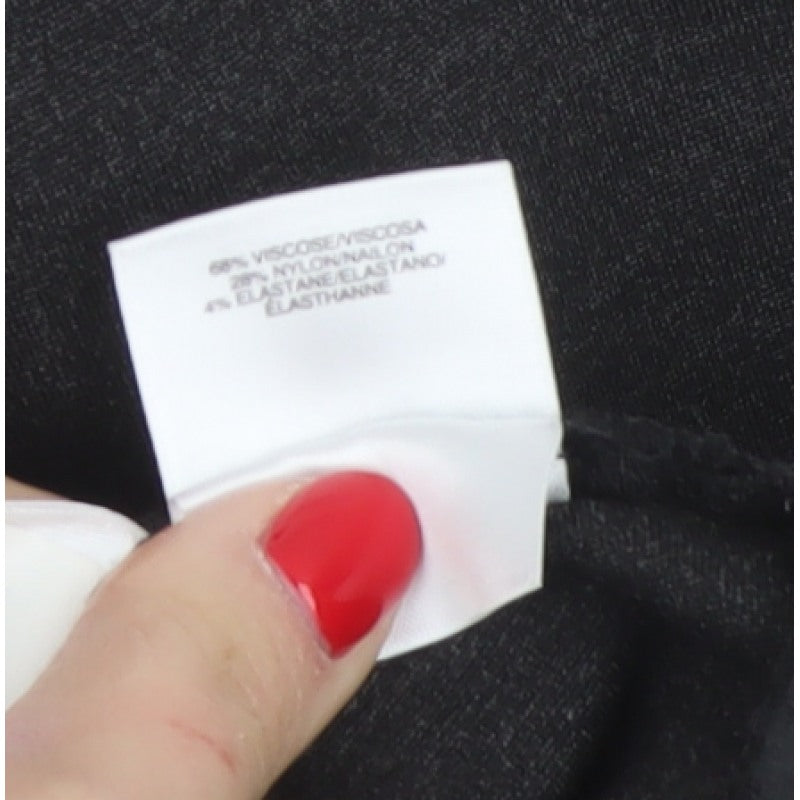 Anne Klein Women Black 2XL Bootcut Stretch Dress Trousers
