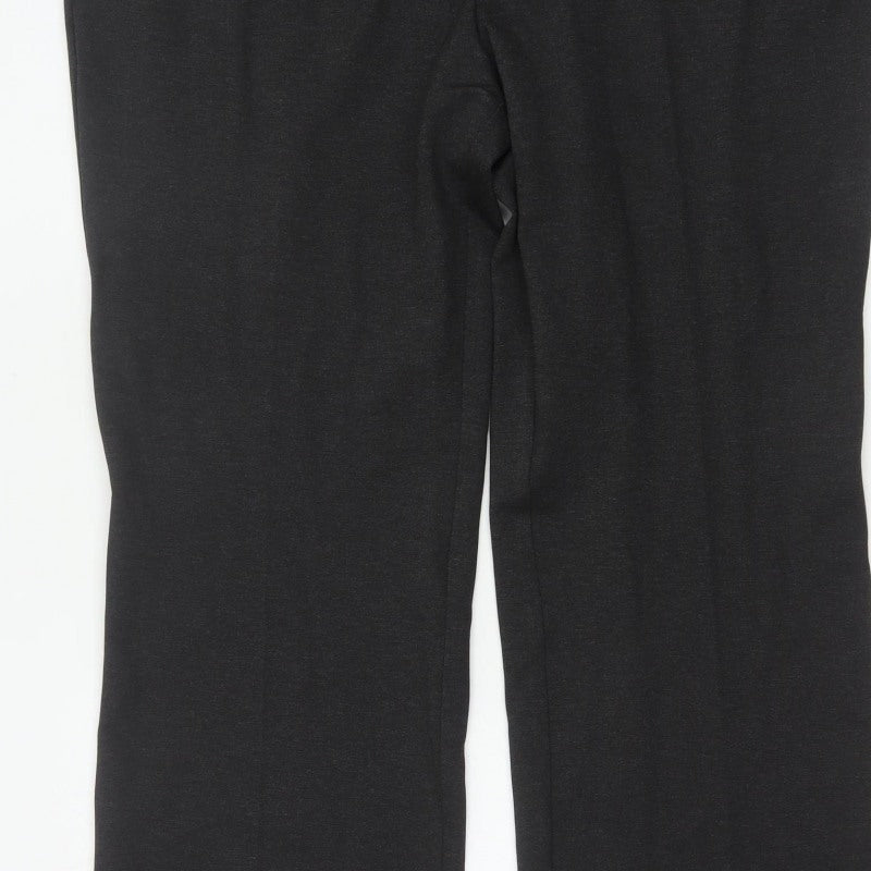 Anne Klein Women Black 2XL Bootcut Stretch Dress Trousers