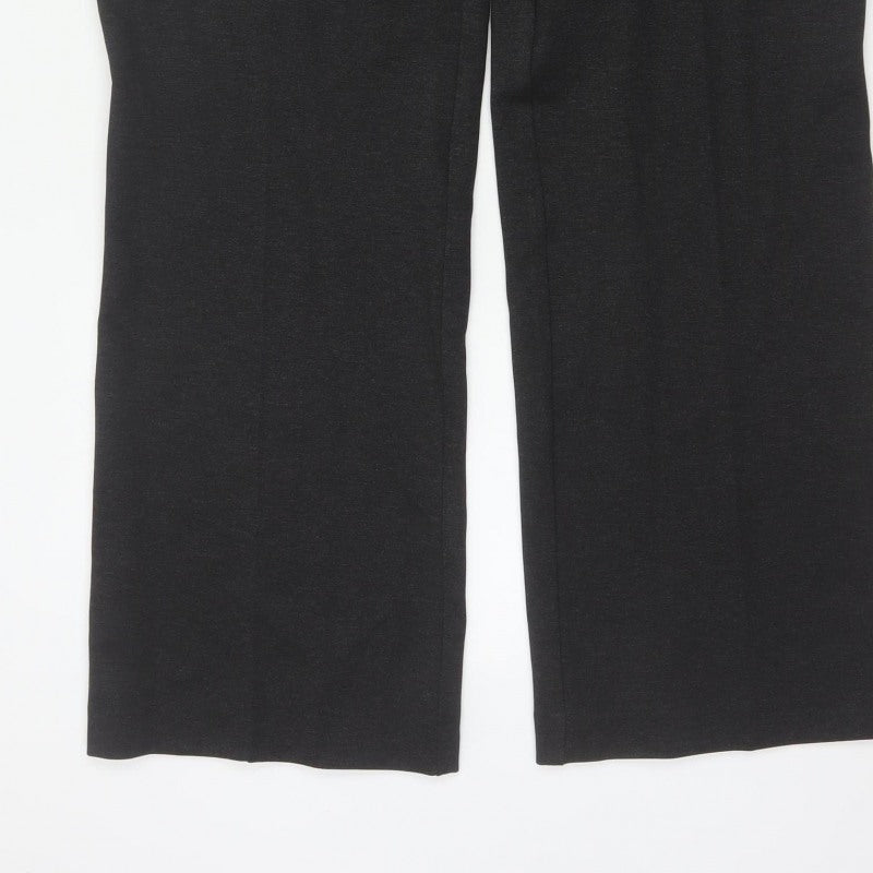 Anne Klein Women Black 2XL Bootcut Stretch Dress Trousers