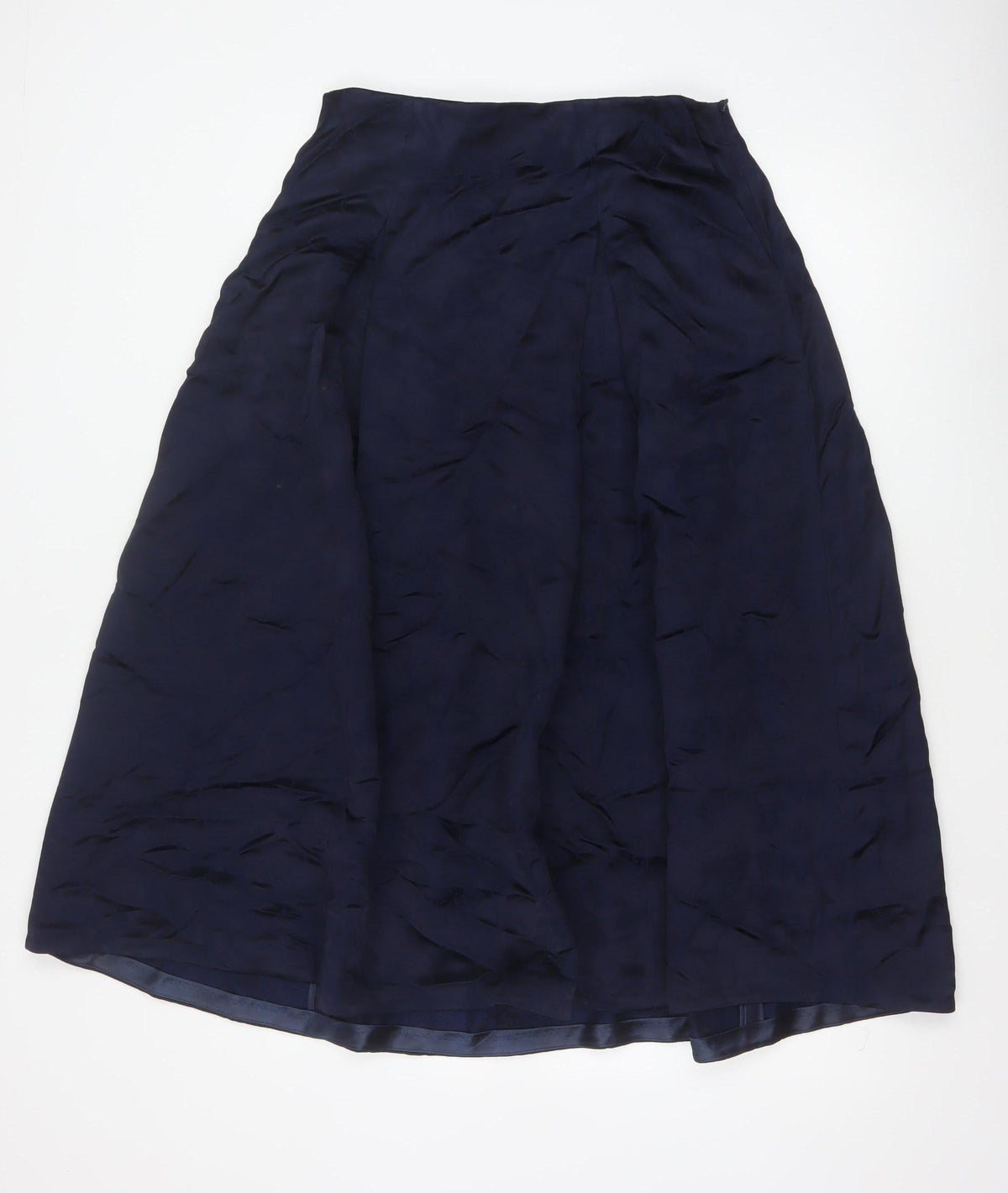 Jaeger Women’s Blue UK 12 A-Line Lined Viscose Midi Skirt