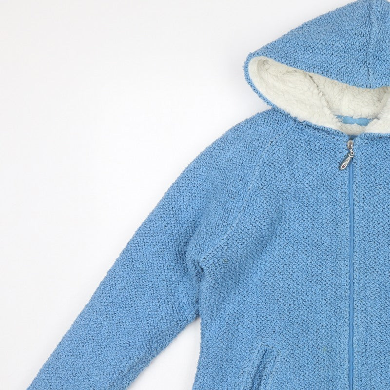 Weird Fish Women Blue M Hooded Fleece Full Zip Jacket