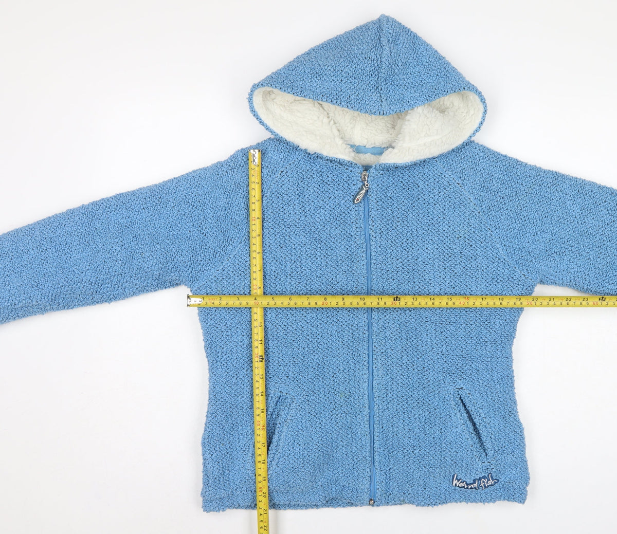 Weird Fish Women Blue M Hooded Fleece Full Zip Jacket