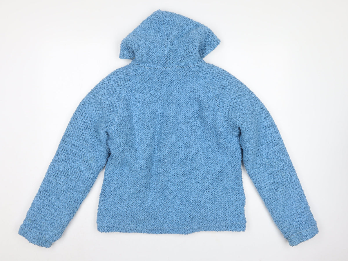 Weird Fish Women Blue M Hooded Fleece Full Zip Jacket