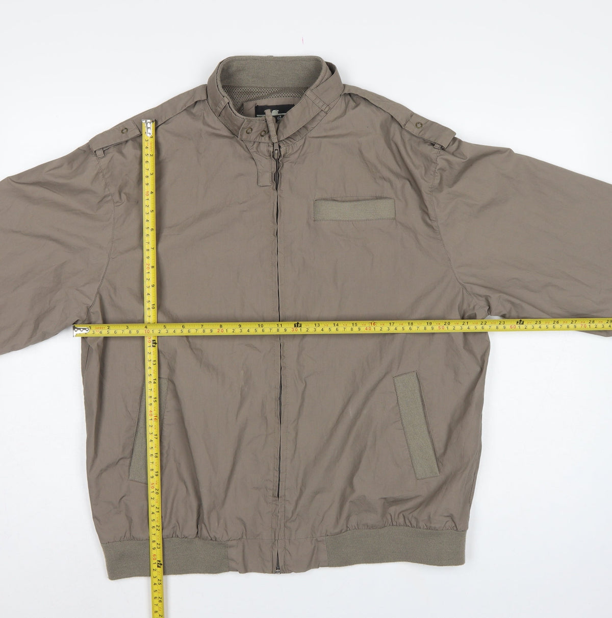 Drone Star Men’s Brown XL Military Bomber Jacket Full Zip