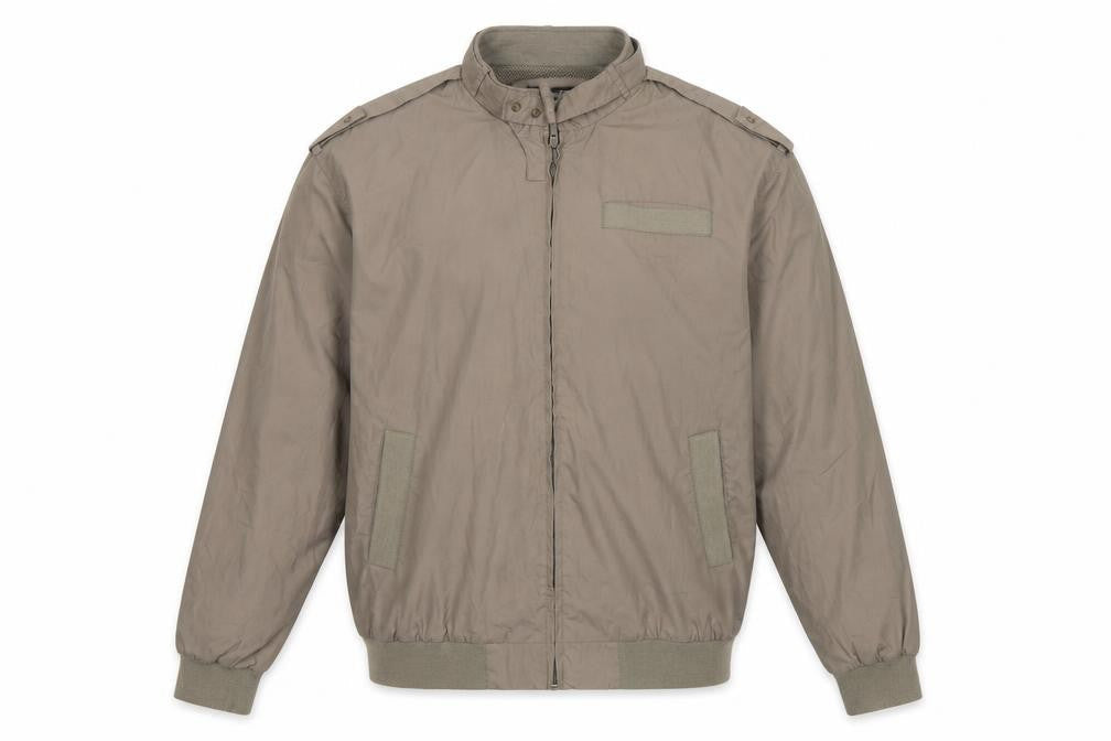 Drone Star Men’s Brown XL Military Bomber Jacket Full Zip