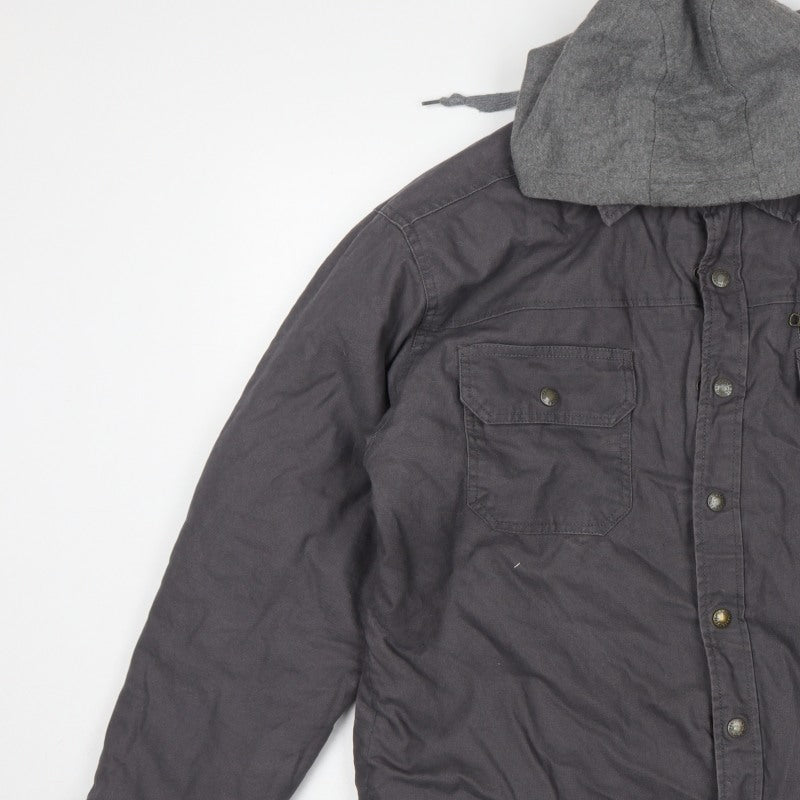 Dickies Men's Grey L Basic Hooded Cotton Workwear Jacket Lined