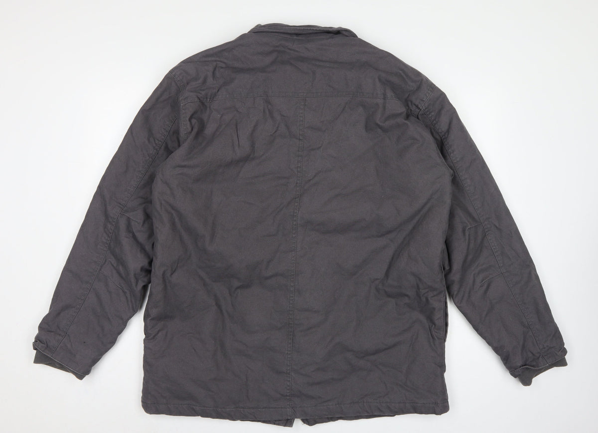 Dickies Men's Grey L Basic Hooded Cotton Workwear Jacket Lined