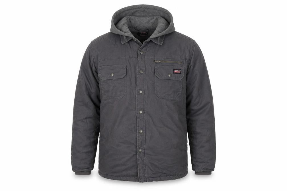 Dickies Men's Grey L Basic Hooded Cotton Workwear Jacket Lined