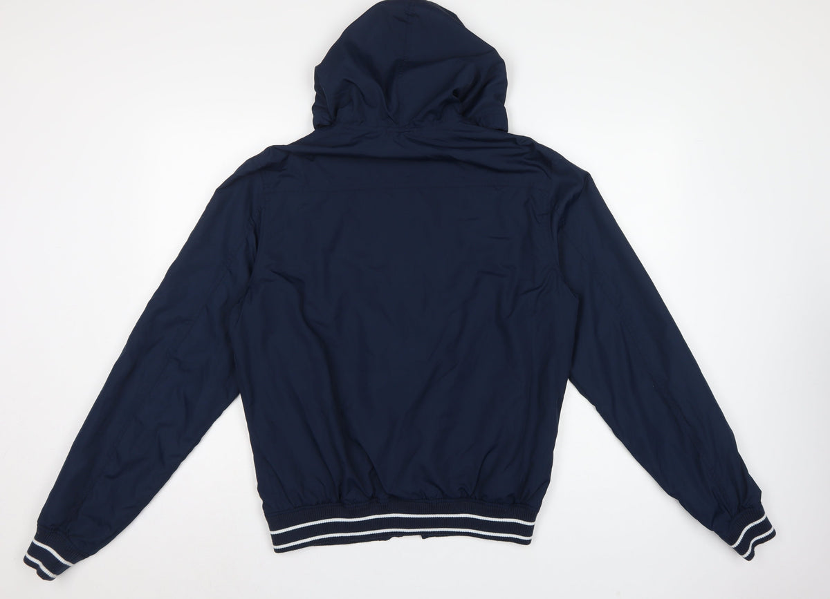 Cedarwood State Men’s Blue Medium Hooded Bomber Jacket Full Zip