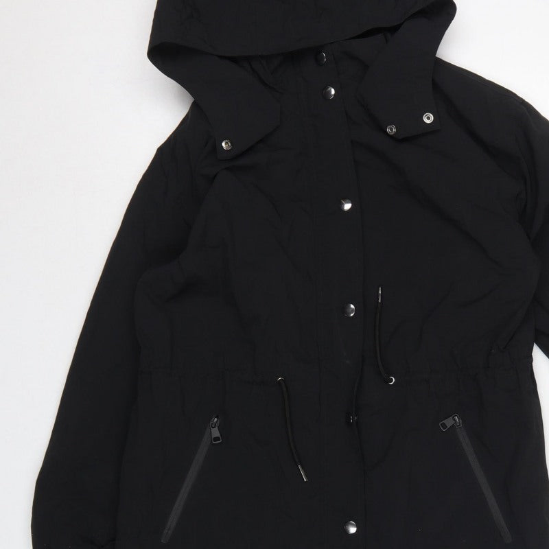 Next United Tec Women’s Black UK 8 Long Hooded Parka Coat