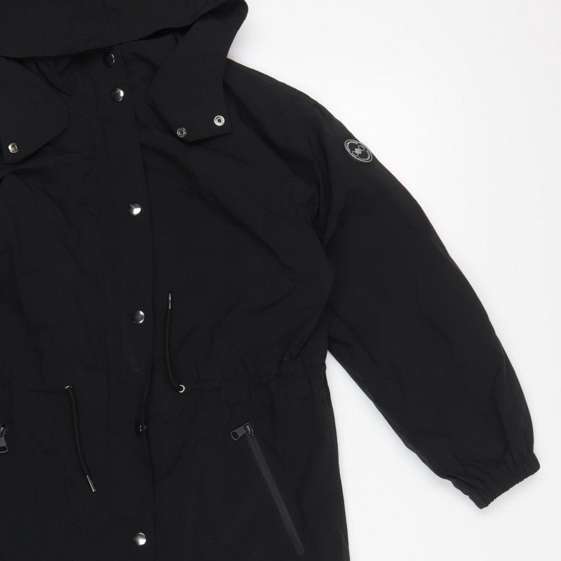 Next United Tec Women’s Black UK 8 Long Hooded Parka Coat