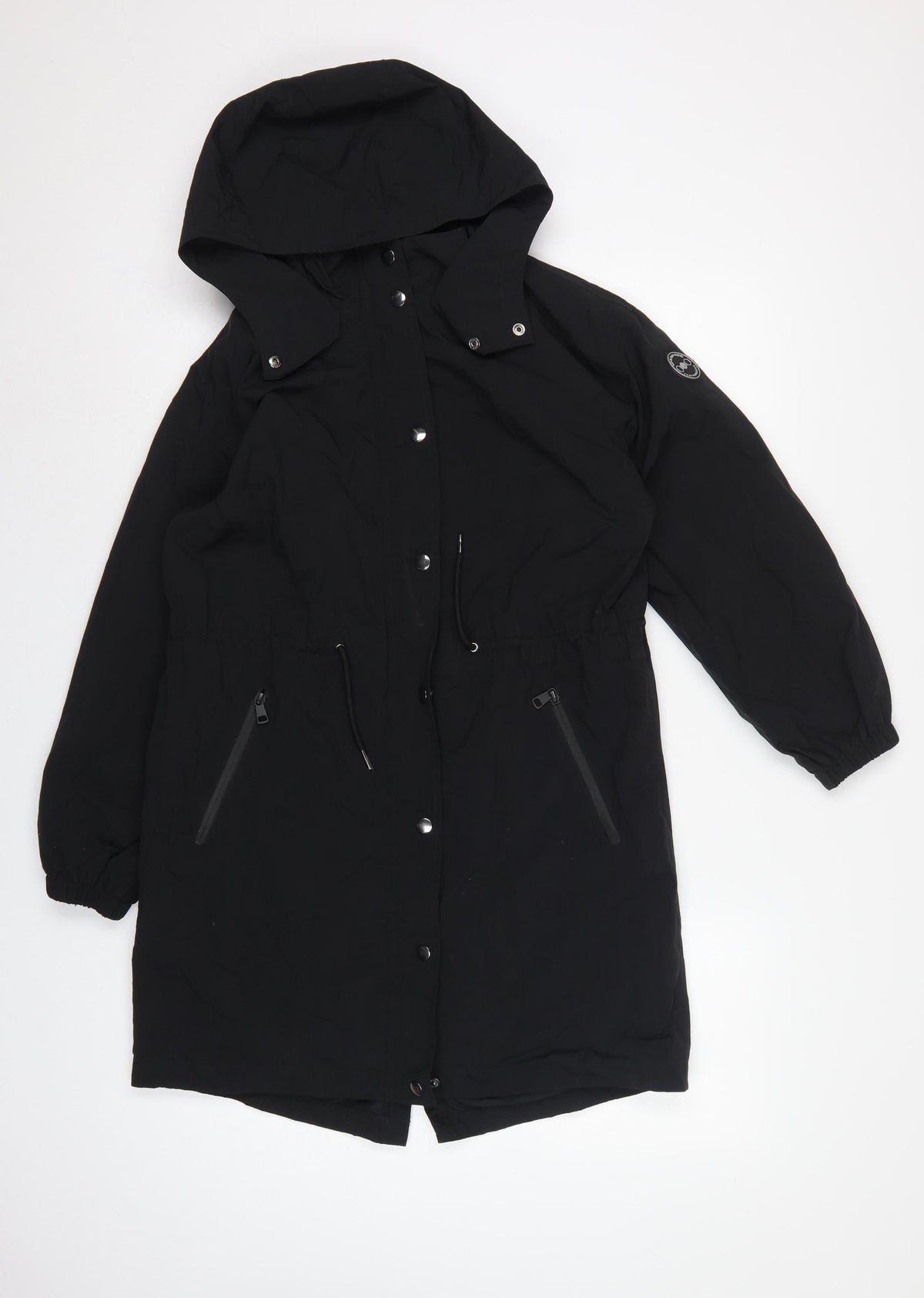 Next United Tec Women’s Black UK 8 Long Hooded Parka Coat