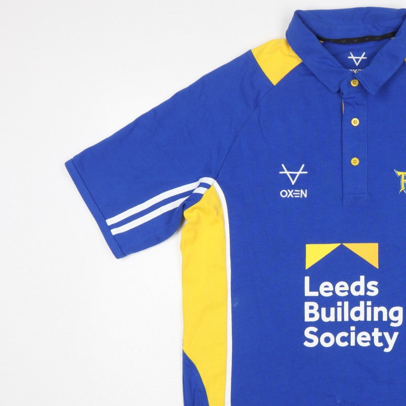 Additional view of Oxen Men’s Blue XL Leeds Rhinos Rugby Polo Jersey Shirt
