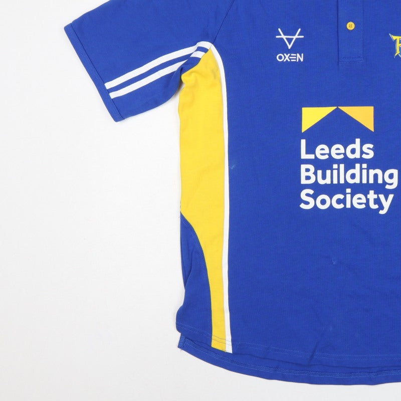 Additional view of Oxen Men’s Blue XL Leeds Rhinos Rugby Polo Jersey Shirt