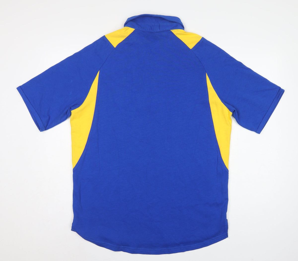 Brand and care label for Oxen Men’s Blue XL Leeds Rhinos Rugby Polo Jersey Shirt